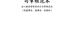 有限责任公司对法人的保障 