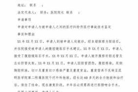 医疗事故责任鉴定申请范文 
