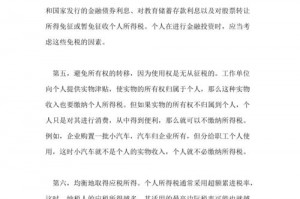 个人所得税避责任 
