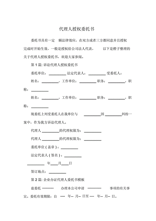 委托代理人的责任是啥 