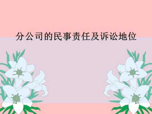 分公司不具有民事责任 